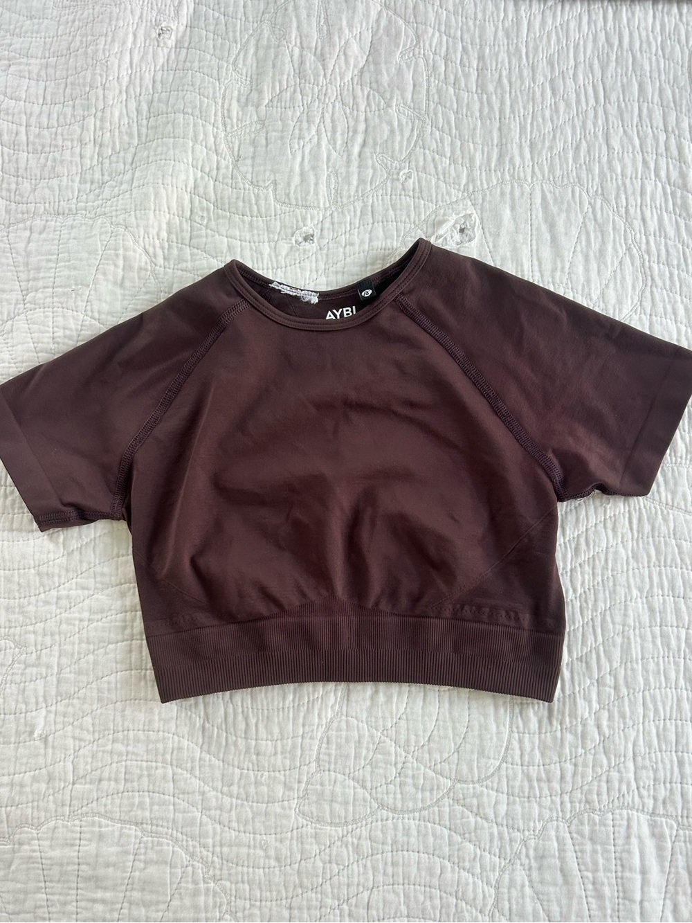 AYBL brown crop compression top